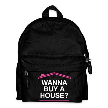 Buy a house? Funny Realtor Real Estate Agent - Kids' Backpack - black - Front