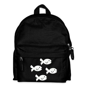 Vier freundliche Fischchen - Kinder Rucksack - Schwarz - Vorne