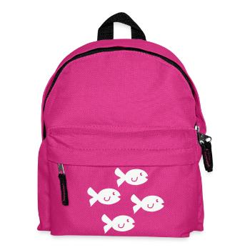 Vier freundliche Fischchen - Kinder Rucksack - Fuchsia - Vorne