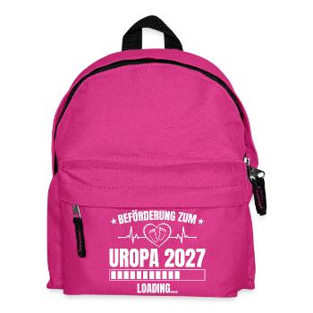 Uropa 2027 Loading – Beförderung zum Uropa - Kinder Rucksack - Fuchsia - Vorne