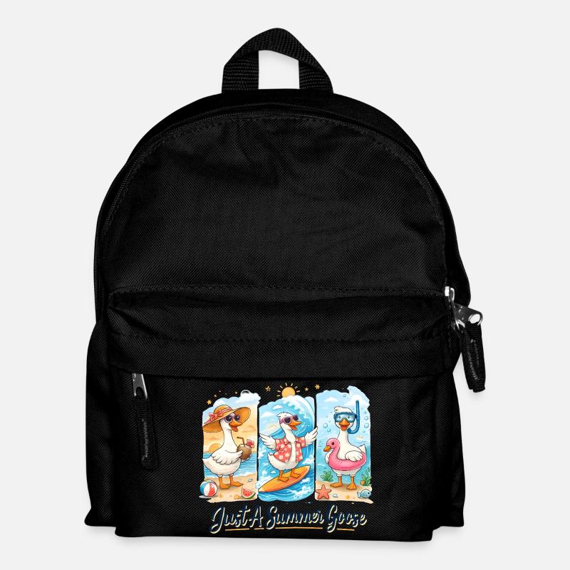 Summer Geese Trio Summer Vibe Vacation Beach - Kids' Backpack - black