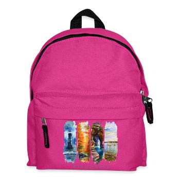 Voyage dans le Wisconsin – Grands Lacs et Phare - Sac à dos Enfant - fuchsia - Devant