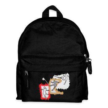 Dynamischer Ballspieler - Kinder Rucksack - Schwarz - Vorne
