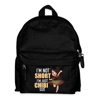 Im Not Short Im Chibi Size Funny Anime Cute Gift - Kids' Backpack - black - Front