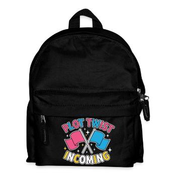 Gender Reveal Plot Twist Incoming Team Pink Team - Kids' Backpack - black - Front