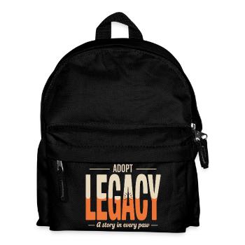 Adopt Legacy: A Story in Every Paw - Kids' Backpack - black - Front