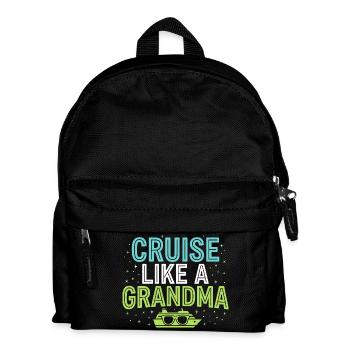 Mamie en croisière, Mamie sur le pont, - Sac à dos Enfant - noir - Devant