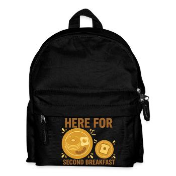 Brunch drôle pour le petit-déjeuner ici pour le deuxième petit-déjeuner - Sac à dos Enfant - noir - Devant