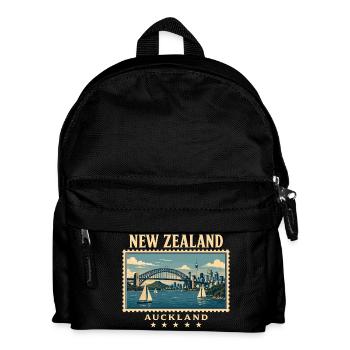 New Zealand Auckland Vintage Tour - Kids' Backpack - black - Front