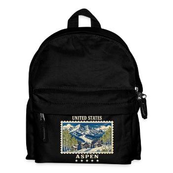 USA Aspen Vintage Travel Mark - Kids' Backpack - black - Front