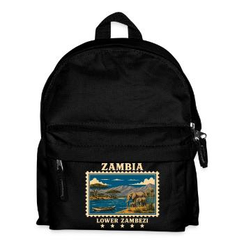 Zambia Lower Zambezi Vintage Travel Brand - Kids' Backpack - black - Front