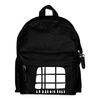 Wolldecke Handarbeit Geschenk - Kinder Rucksack - Schwarz - Vorne
