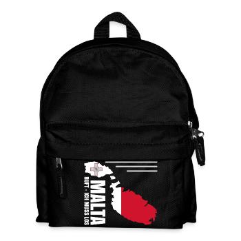 Malta Auswandern - Kinder Rucksack - Schwarz - Vorne