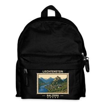 Liechtenstein Balzers Vintage Reisemarke - Kinder Rucksack - Schwarz - Vorne