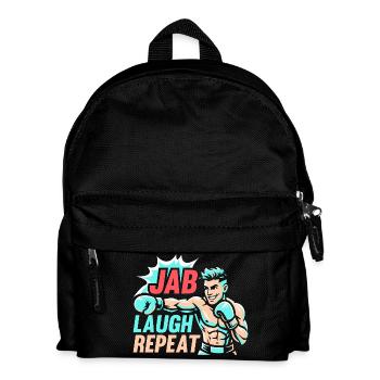 Jab Laugh Repeat Gloves Boxing Gloves - Kids' Backpack - black - Front