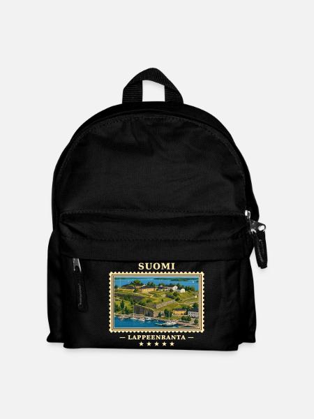 Suomi Lappeenranta Vintage Reisemarke - Kinder Rucksack - Schwarz