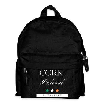 Cork Irland Souvenir – Reise minimalistisch - Kinder Rucksack - Schwarz - Vorne