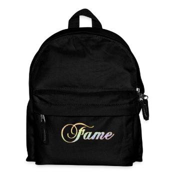 Fame Diamond Rainbow frech cooler Schriftzug - Kinder Rucksack - Schwarz - Vorne