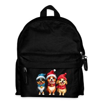 Dogs Christmas / Santa Claus Dog - Kids' Backpack - black - Front