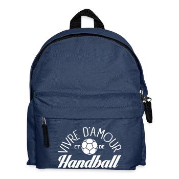 Vivre D'amour et de Handball - Sac à dos Enfant - bleu marine - Devant