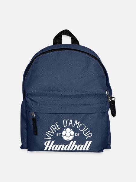 Vivre D'amour et de Handball - Sac à dos Enfant - bleu marine