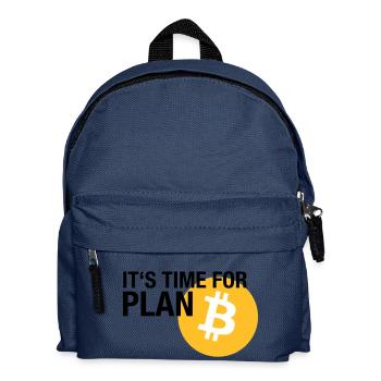 IT'S TIME FOR PLAN B (BITCOIN) - Kinder Rucksack - Navy - Vorne