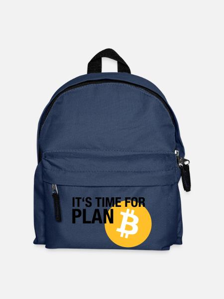 IT'S TIME FOR PLAN B (BITCOIN) - Kinder Rucksack - Navy