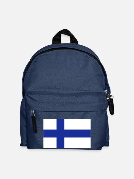 Nationalflagge von Finnland - Kinder Rucksack - Navy