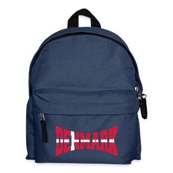 Denmark Danmark Flag Logo Design - Kids' Backpack - navy - Front