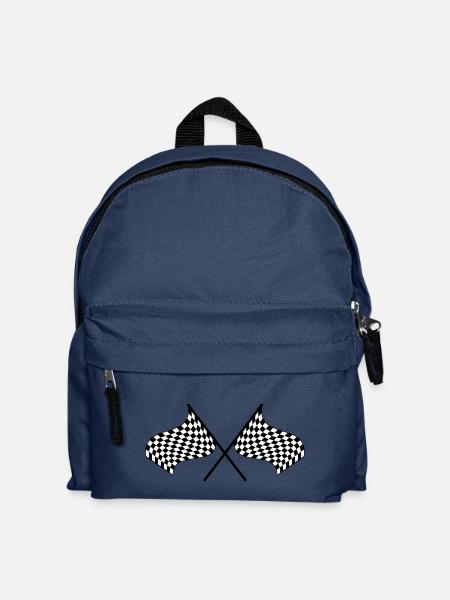 RACING FLAG - Kids' Backpack - navy
