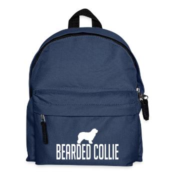 race de chien bearded collie - Sac à dos Enfant - bleu marine - Devant