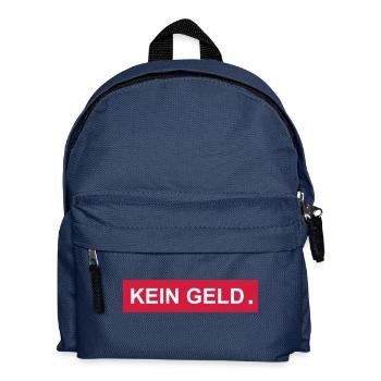 kein geld - Kinder Rucksack - Navy - Vorne
