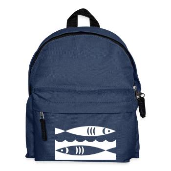 Fische - Kinder Rucksack - Navy - Vorne