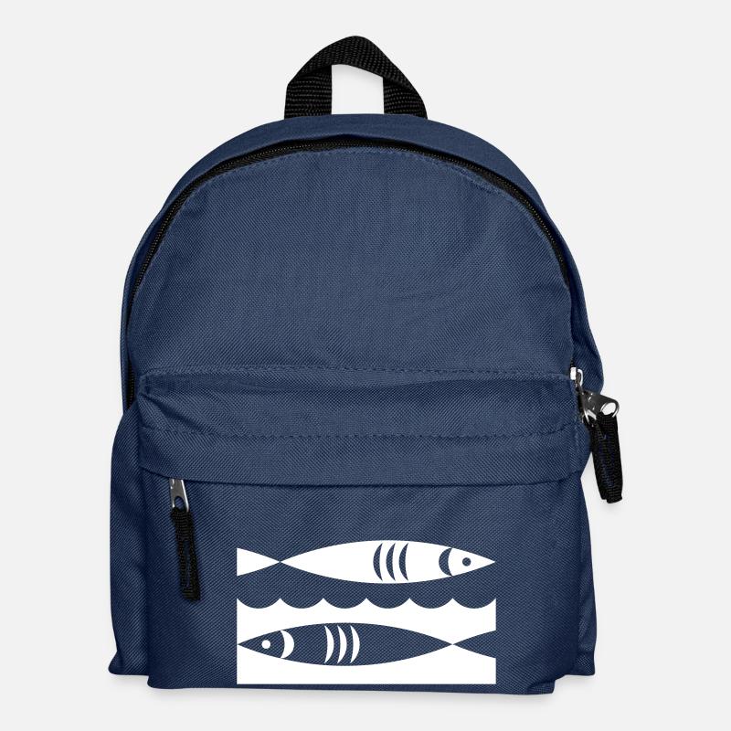 Fische - Kinder Rucksack - Navy