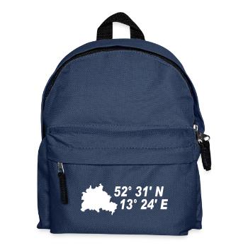 berlin koordinaten - Kinder Rucksack - Navy - Vorne
