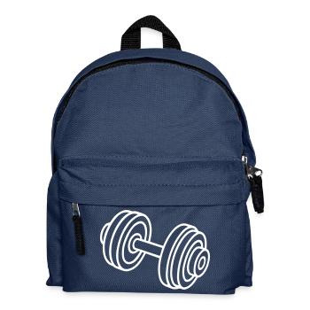 Icône de poids d’haltères - Sac à dos Enfant - bleu marine - Devant