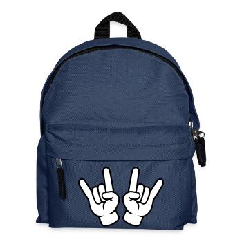 Icône de main Partie - Sac à dos Enfant - bleu marine - Devant