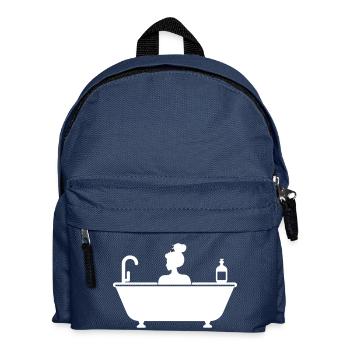 Badewanne Pflege - Kinder Rucksack - Navy - Vorne