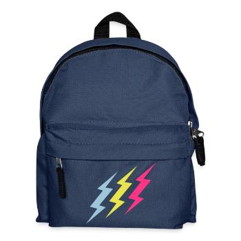 blitz - musik - rave - Kinder Rucksack - Navy - Vorne