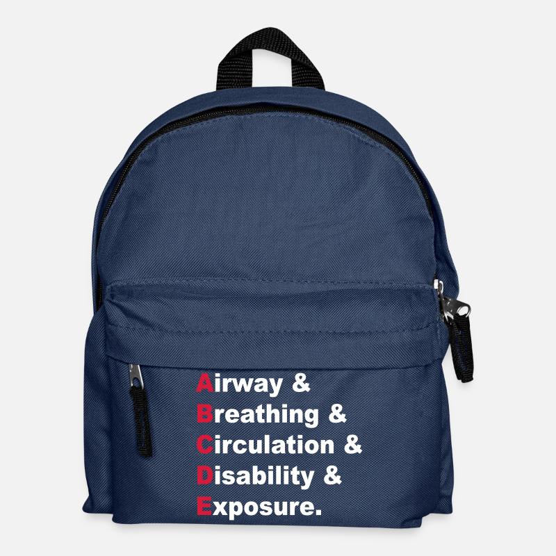 ABCDE Regel - Kinder Rucksack - Navy