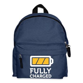 Ich bin voll aufgeladen! - Kinder Rucksack - Navy - Vorne