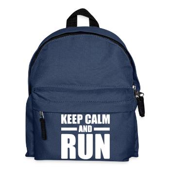 Keep Calm and Run - Jogging - Running T-Shirt - Sports - Kids' Backpack - navy - Front
