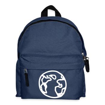Welt,Land,Geografie,Karte,Erde,global,Ozean,Welt - Kinder Rucksack - Navy - Vorne