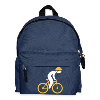 A Racing Cyclist On His Bike - Kids' Backpack - navy - Front