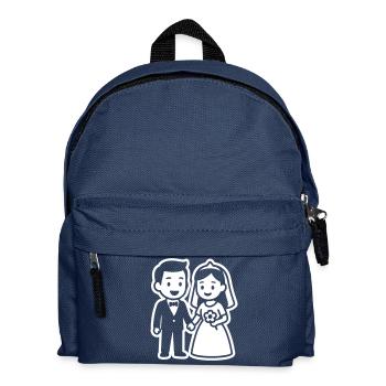 Couple marié Mariage Jeunes mariés - Sac à dos Enfant - bleu marine - Devant