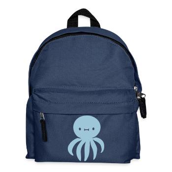 Oktopus Kraken Tintenfisch Süß Riesenkalmar Lustig - Kinder Rucksack - Navy - Vorne