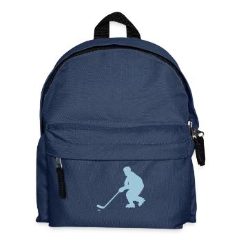 inline skating hockey silhouette2 drawing - Kids' Backpack - navy - Front