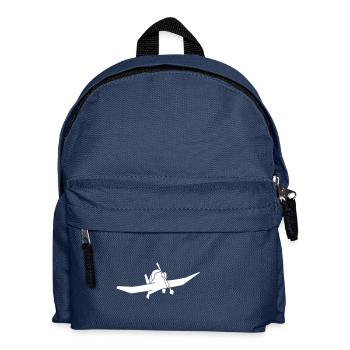 DR400 Robin Flugzeug Geschenk - Kinder Rucksack - Navy - Vorne