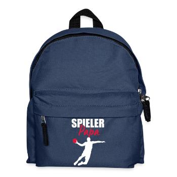Handball Spieler Papa - Dad - Vater - Handballer - Kinder Rucksack - Navy - Vorne