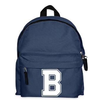 B Letter - Kids' Backpack - navy - Front